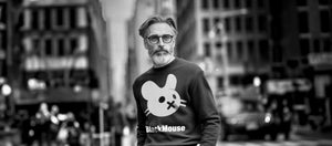 Gents Big BlackMouse Organic Sweat Black