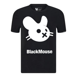 Lady's Big BlackMouse Organic T-Shirt (Fitted Cut) Black
