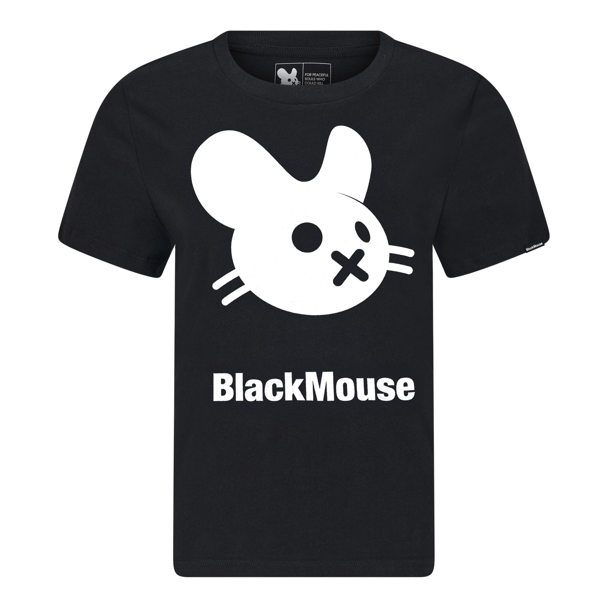 Lady's Big BlackMouse Organic T-Shirt (Regular Fit) Black